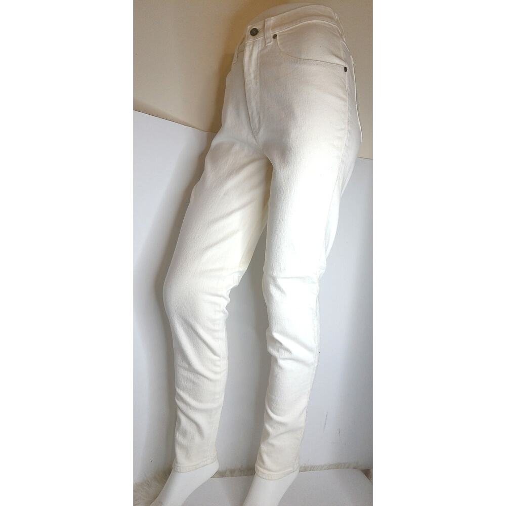 Vtg 90s Levi's 521 White Jeans Orange Tab High Rise Tight Fit Slim Leg 7 READ - Picture 12 of 16